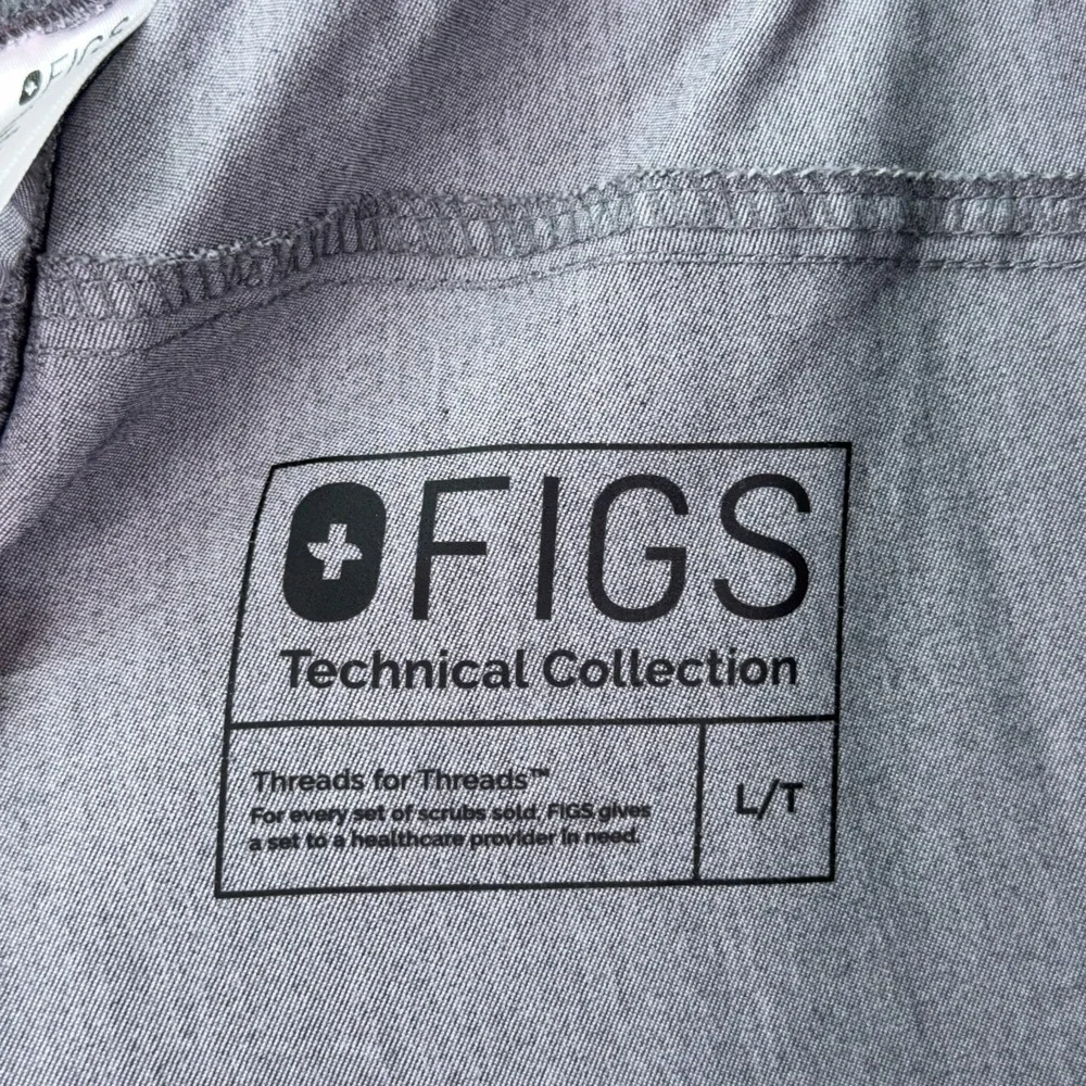 FIGS Scrub Pants Womens L/T Gray Kade Cargo Nurse Doctor Comfort Office Work‎